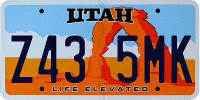 UT license plate Z435MK