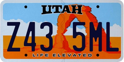 UT license plate Z435ML