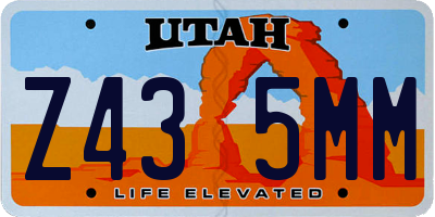 UT license plate Z435MM