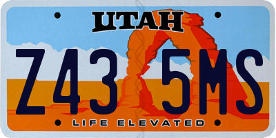 UT license plate Z435MS