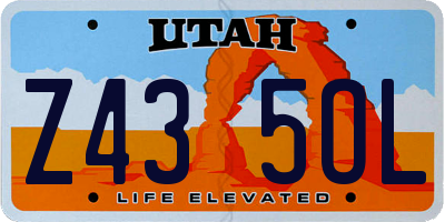 UT license plate Z435OL