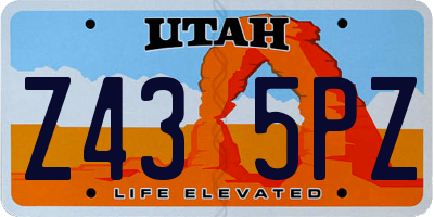 UT license plate Z435PZ