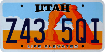 UT license plate Z435QI