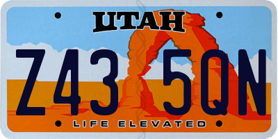 UT license plate Z435QN