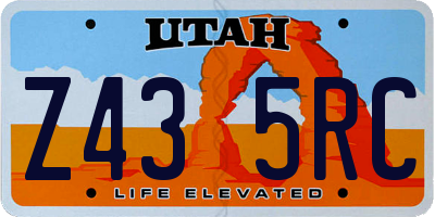 UT license plate Z435RC