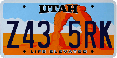 UT license plate Z435RK
