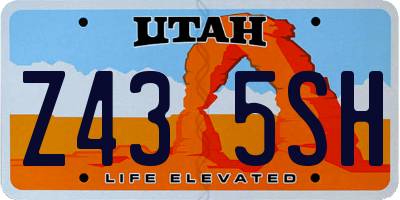 UT license plate Z435SH