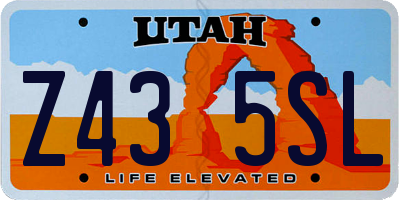 UT license plate Z435SL