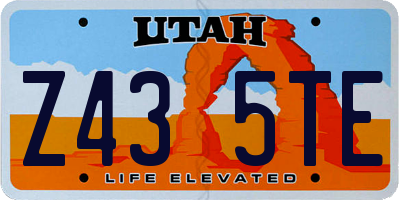 UT license plate Z435TE