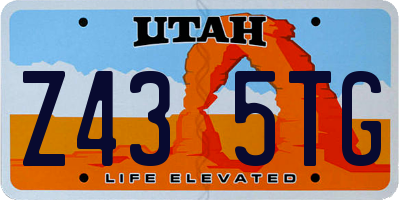 UT license plate Z435TG