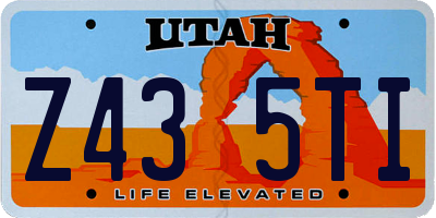 UT license plate Z435TI