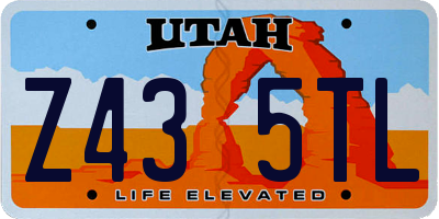 UT license plate Z435TL