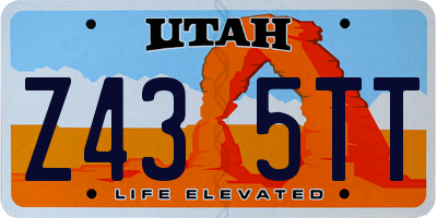 UT license plate Z435TT