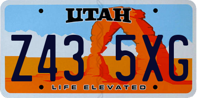 UT license plate Z435XG