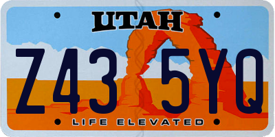 UT license plate Z435YQ