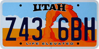 UT license plate Z436BH
