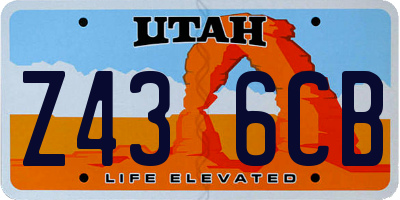 UT license plate Z436CB