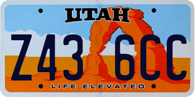 UT license plate Z436CC