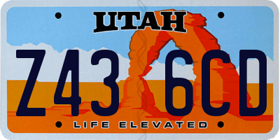 UT license plate Z436CD