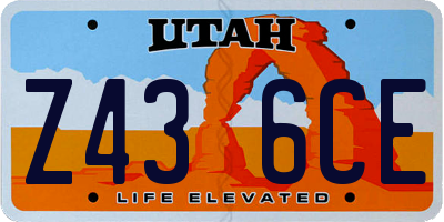 UT license plate Z436CE