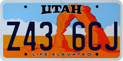 UT license plate Z436CJ