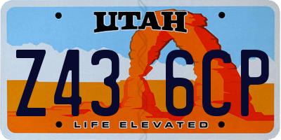 UT license plate Z436CP