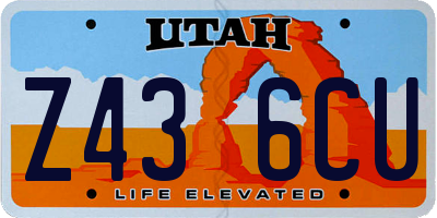UT license plate Z436CU