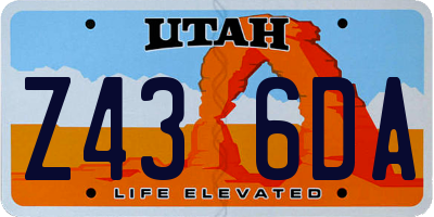 UT license plate Z436DA