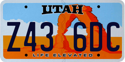 UT license plate Z436DC
