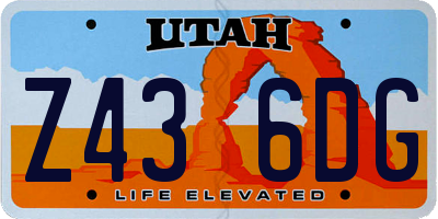 UT license plate Z436DG
