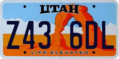 UT license plate Z436DL