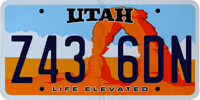 UT license plate Z436DN