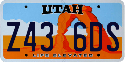 UT license plate Z436DS