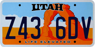 UT license plate Z436DV