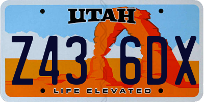 UT license plate Z436DX