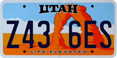 UT license plate Z436ES