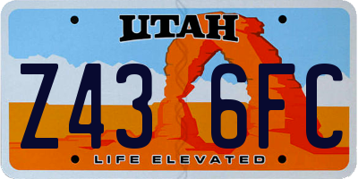 UT license plate Z436FC