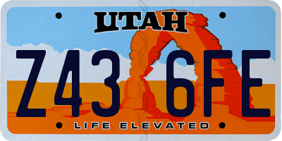 UT license plate Z436FE