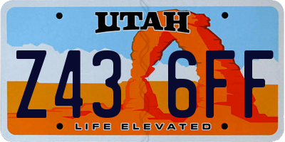 UT license plate Z436FF