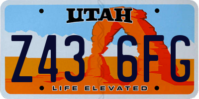 UT license plate Z436FG
