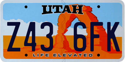 UT license plate Z436FK