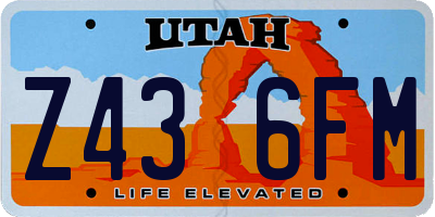 UT license plate Z436FM