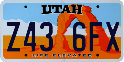 UT license plate Z436FX