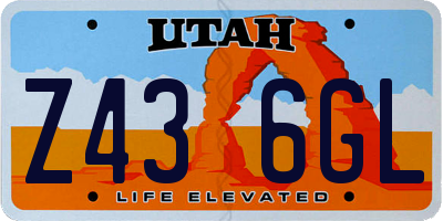 UT license plate Z436GL