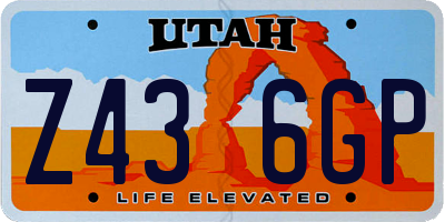 UT license plate Z436GP
