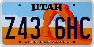UT license plate Z436HC