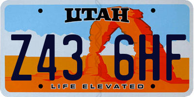UT license plate Z436HF
