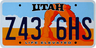 UT license plate Z436HS