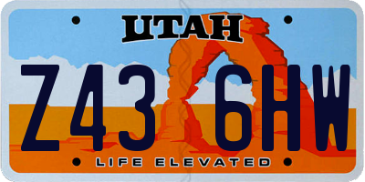 UT license plate Z436HW