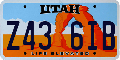 UT license plate Z436IB